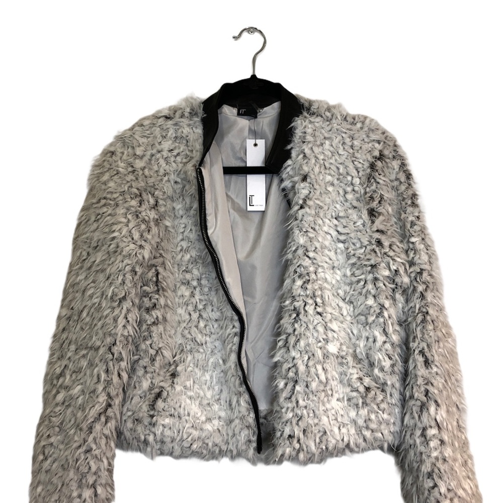 Love Token Priscilla Faux Fur Jacket. NWT. Size M